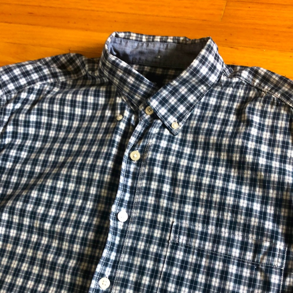 Gap plaid long-sleeve casual button-down